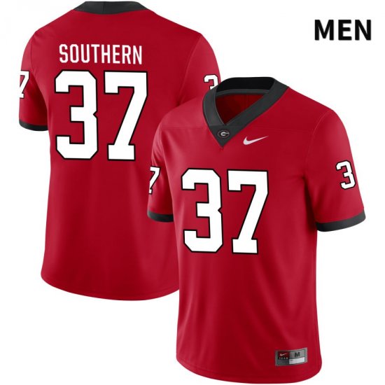 Men's Georgia Bulldogs NCAA #37 Drew Southern Nike Stitched Red NIL 2022 Authentic College Football Jersey AGA3654WG
